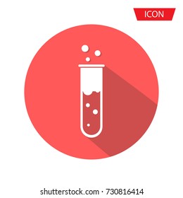 test tube icon vector isolated on background.