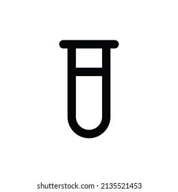 Test tube icon vector. Laboratory sign