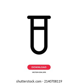 Test tube icon vector. Laboratory sign
