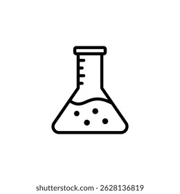 ícone de tubo de teste vetor. em estilo de linha design em fundo branco. vetor ilustração
