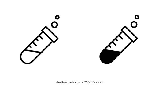 Test tube Icon vector. liner and flat style icons set.