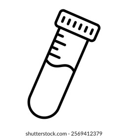 Test tube icon Vector logo outline