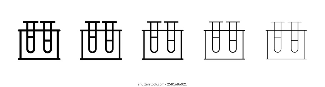 Test tube icon Vector logo sign