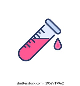 Test Tube icon in vector. Logotype