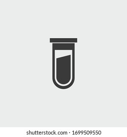 test tube icon. test tube vector on gray background