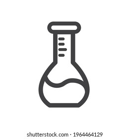 Test tube, icon, vector on white color background.