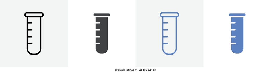 test tube icon vector set use for web ui or app