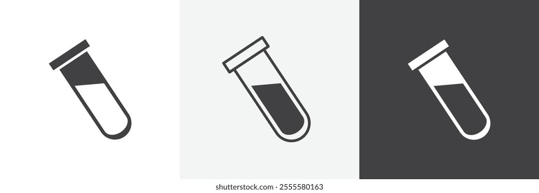 Test tube icon vector set for ui designs
