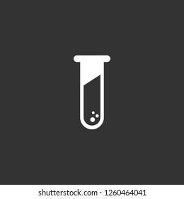 test tube icon vector. test tube sign on black background. test tube icon for web and app