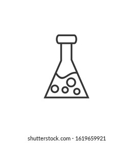 Test tube Icon vector sign isolated for graphic and web design. Test tube symbol template color editable on white background.