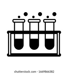 Symbol für die Vektorillustration des Prüfröhrchens und Symbole für das trendige Design