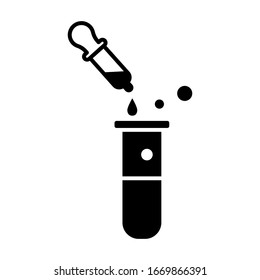 Test tube icon vector sign and symbols on trendy design