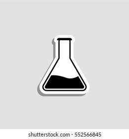 Test tube  icon - vector  sticker