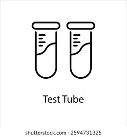 Test Tube icon in vector stock illustration