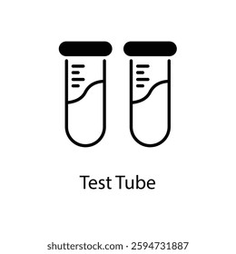 Test Tube icon in vector stock illustration