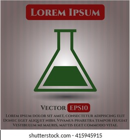 Prüfröhrensymbol, Vektorsymbol flach eps jpg app Web-Konzept