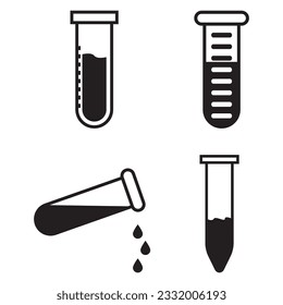 test tube icon vector template illustration logo design