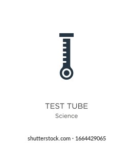 Test tube icon vector. Trendy flat test tube icon from science collection isolated on white background. Vector illustration can be used for web and mobile graphic design, logo, eps10
