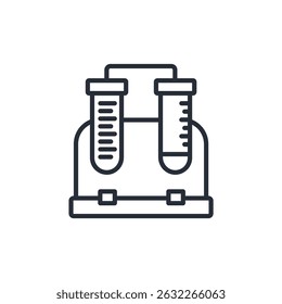 test tube icon. vector.Editable stroke.linear style sign for use web design,logo.Symbol illustration.