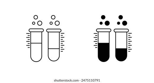 Icono de tubo de ensayo con fondo blanco Vector ilustración de stock