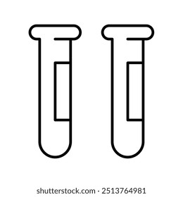 test tube icon with white background vector stock illustration