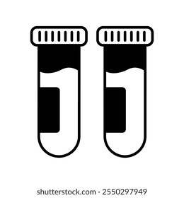 test tube icon with white background vector stock illustration