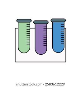 test tube icon with white background vector stock illustration