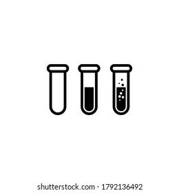 Test tube icon for your website, logo, app, UI, product print. Test tube concept flat Silhouette vector illustration icon