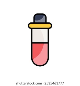 Conjunto de iconos de tubo de prueba cinco diferentes estilos de Vector ilustración de stock
