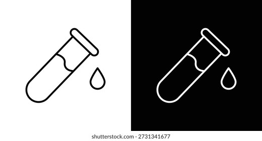 Iconos de tubo de ensayo colección de elementos simple.