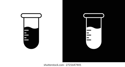 Iconos del tubo de ensayo. Vector Plantilla Ilustración Símbolo Píxeles Perfecto