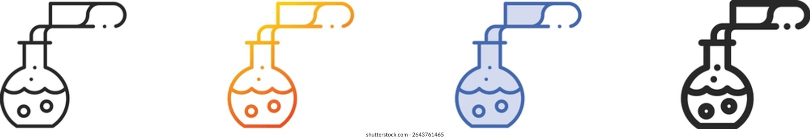 test tube icon.Thin Linear, Gradient, Blue Stroke and bold Style Design Isolated On White Background