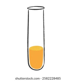 A test tube illustration, ideal for educational projects, science branding, and chemistry related designs.