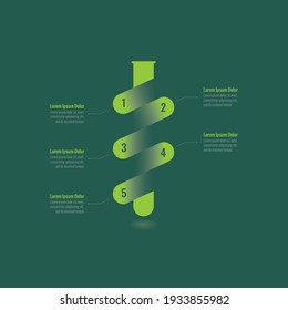 test tube information template. scientific infographic template. web, internet, annual report, magazine infographic template