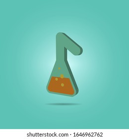 Prüftube-Isometrie Einfache Vektorillustration von Wissenschaftssymbolen für i und ux, Website oder mobile Applikationen