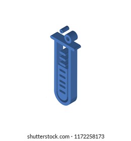 Test tube isometric left top view 3D icon