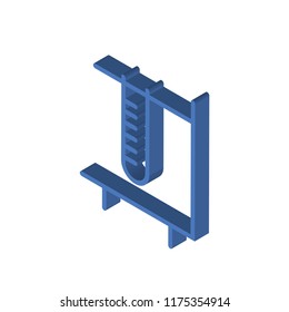 Test tube isometric left top view 3D icon