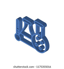 Test tube isometric left top view 3D icon