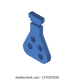 Test tube isometric left top view 3D icon