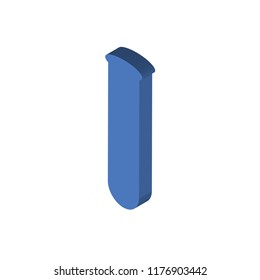 Test tube isometric left top view 3D icon