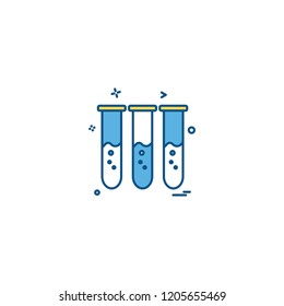 test tube lab flask icon vector design