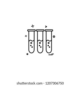 test tube lab flask icon vector design