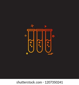 test tube lab flask icon vector design