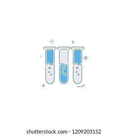 test tube lab flask icon vector design