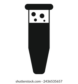 Test tube lab icon simple vector. Chemical study. Doctor element experiment