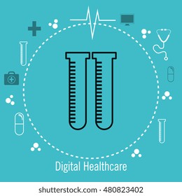test tube lab services medical healthcare isolated