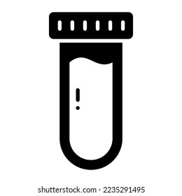 Prüfröhre für Laborprüfsymbol - isoliertes Design