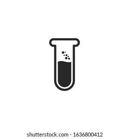 Test tube laboratory Icon, editable color template. Test tube science symbol vector sign isolated for graphic and web design.
