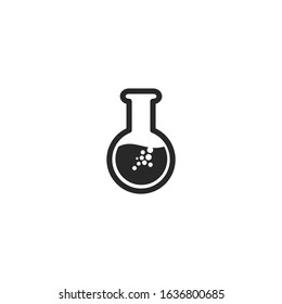 Test tube laboratory Icon, editable color template.Test tube science symbol vector sign isolated for graphic and web design.