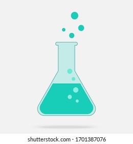 Test tube in laboratory, icon vector 